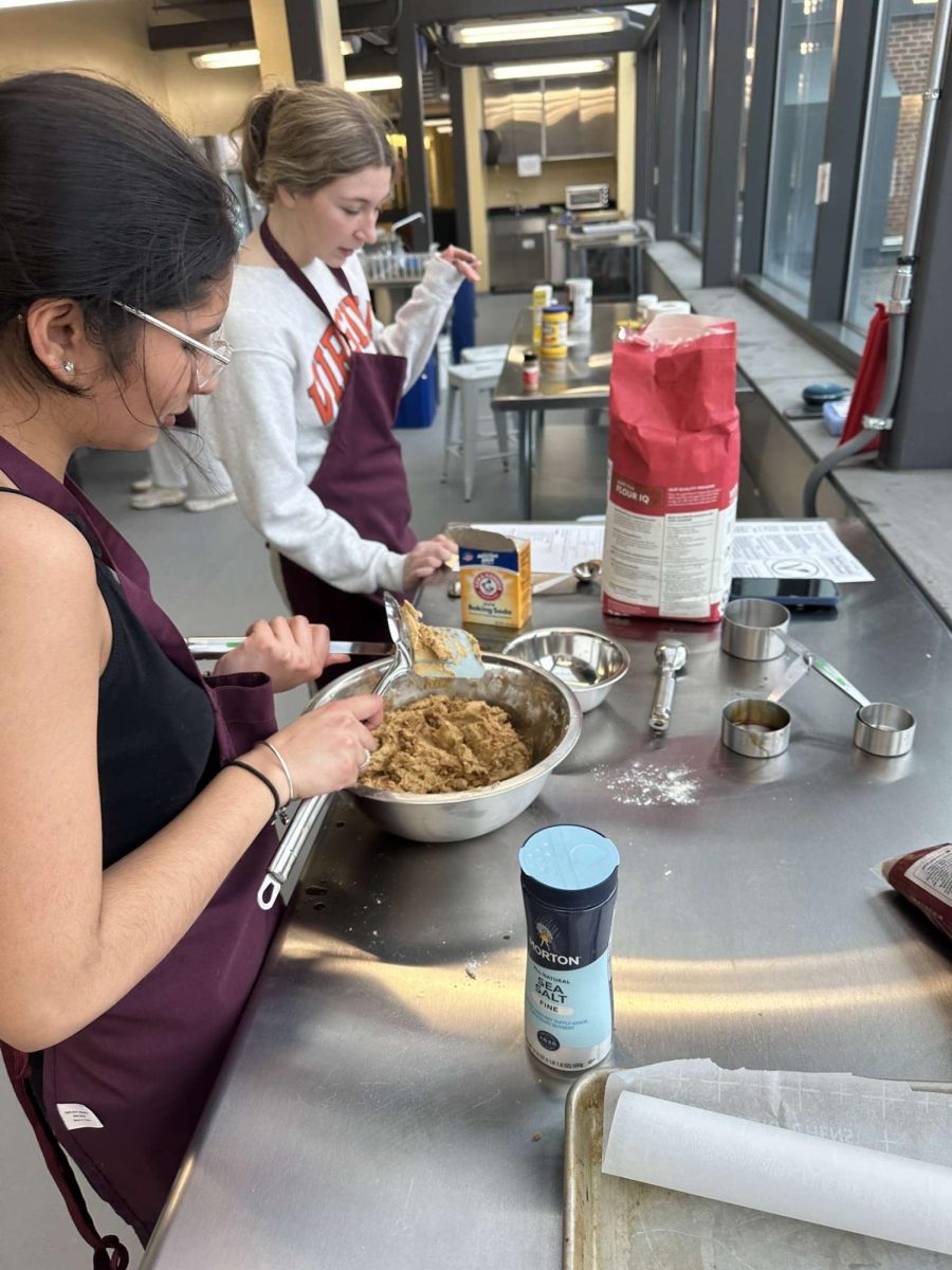 Students at the Vegan Cookie Baking Class organized by E-Proctors for Earth Month.